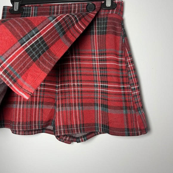 Hollister Ultra High Rise Plaid Skirt Skort Shorts Size Small Schoolgirl Grunge - Picture 3 of 7